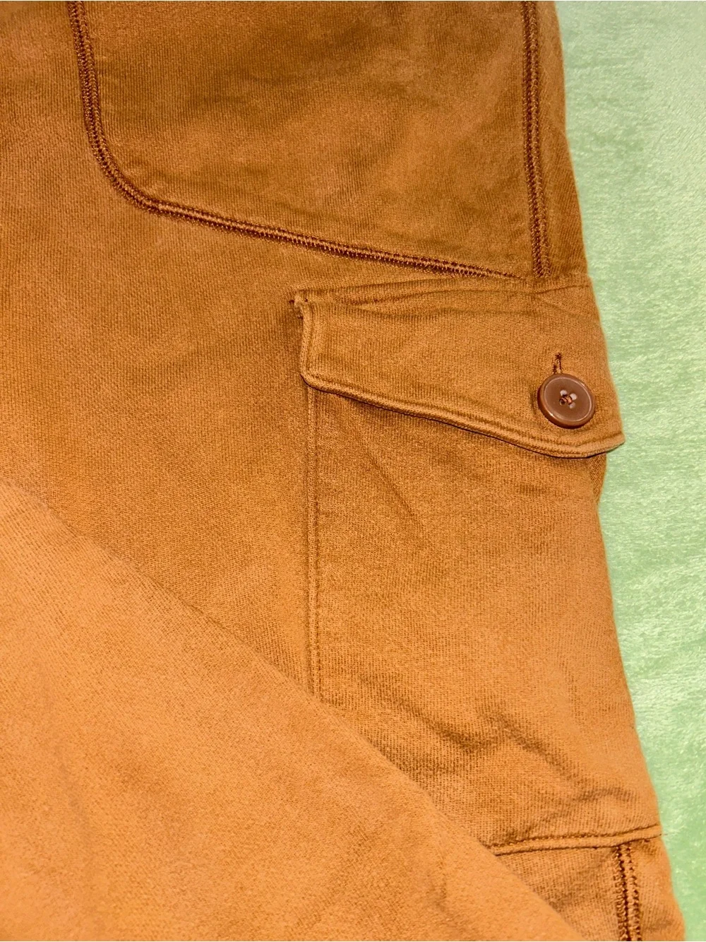 Men's Brown Cargo Sweatpants — Casual Drawstring Joggers XL